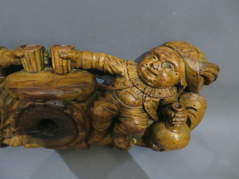 Ancien Verrou De Foudre Sculpté – Bacchus – Otto Bernatz – Angleterre – Métal – 1900